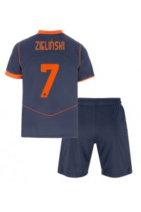 Inter Milan Piotr Zielinski #7 Jalkapallovaatteet Lasten Kolmas peliasu 2025-26 Lyhythihainen (+ Lyhyet housut)